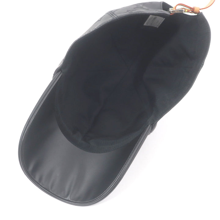 美品□LOUIS VUITTON ルイヴィトン 2021年製 M76985 キャップ・モノグラム シャドー オールレザー ベースボールキャップ 62 正規品