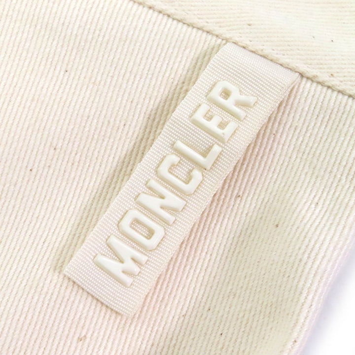 極美品△MONCLER モンクレール 23SS I10932D00016 SKIRT コットン100％ ロゴ バックジップ ロング フレアスカート アイボリー 38 正規品