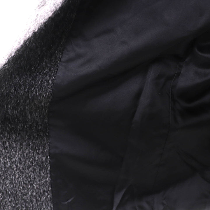 極美品△MaxMara STUDIO マックスマーラ ステュディオ 608606730 アルパカ ウール ノーカラー コート グレー系 38 伊製 正規品 レディース