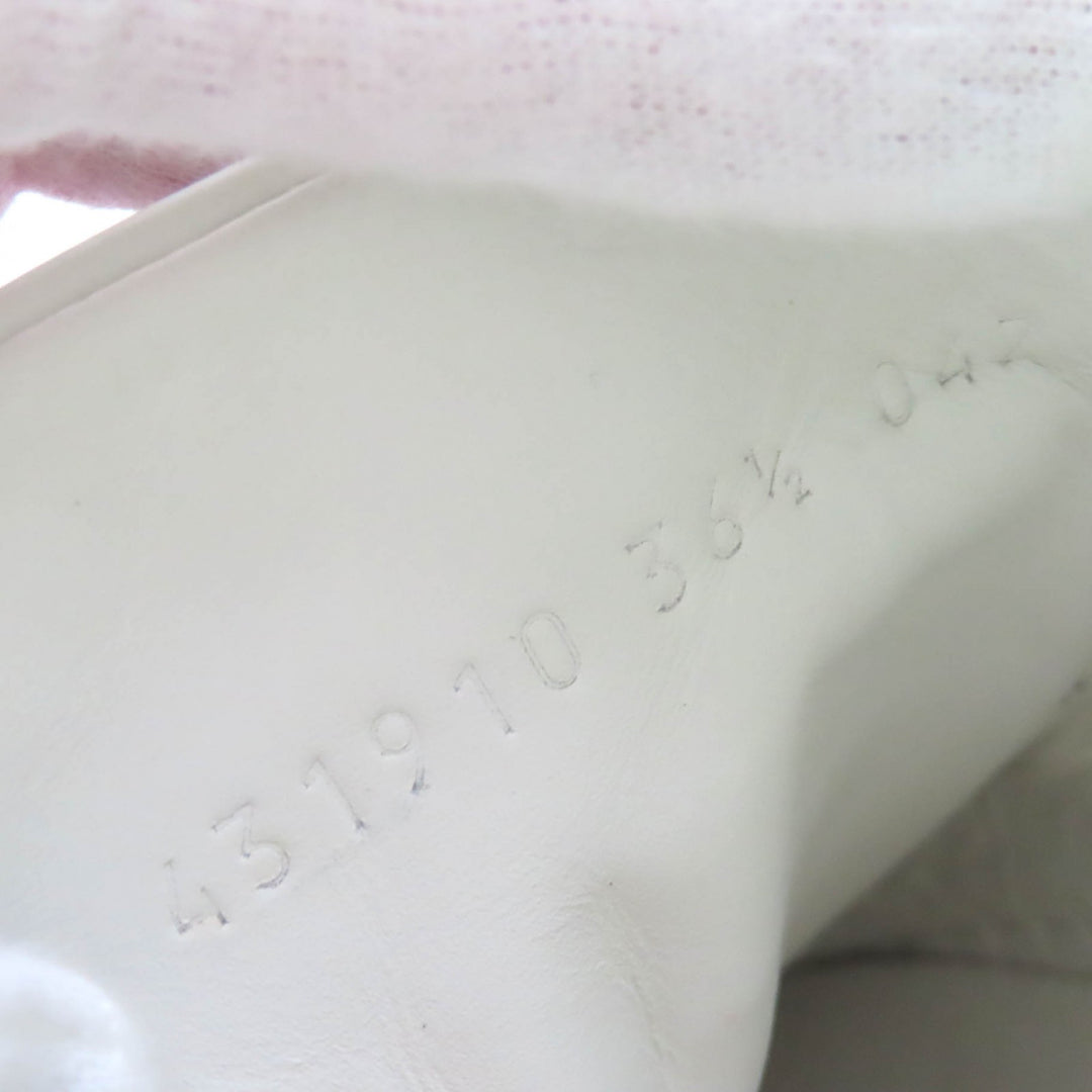 美品△GUCCI グッチ 431910 テリークロス GG柄 パイル地 レザー使い ローカットスニーカー ブラック レッド ホワイト 36.5 イタリア製