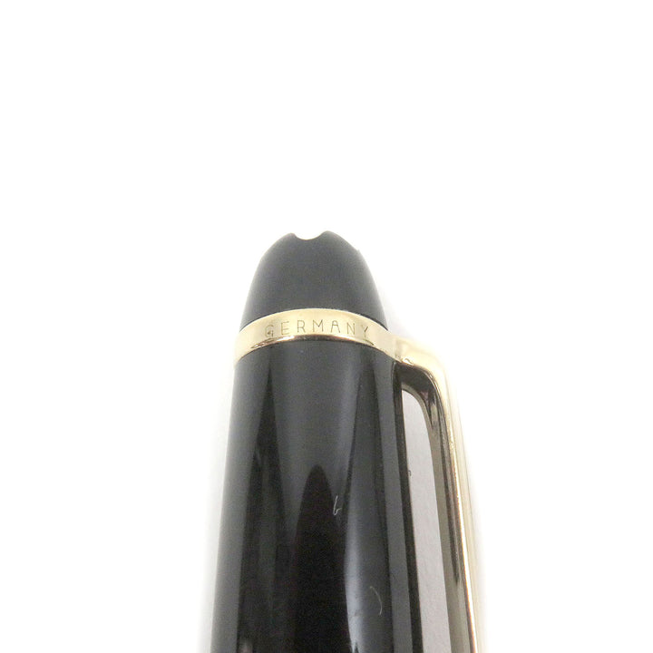 良品□MONTBLANC モンブラン マイスターシュテュック クラシック キャップ式 ボールペン ブラック ゴールド ドイツ製 メンズ 筆記確認済
