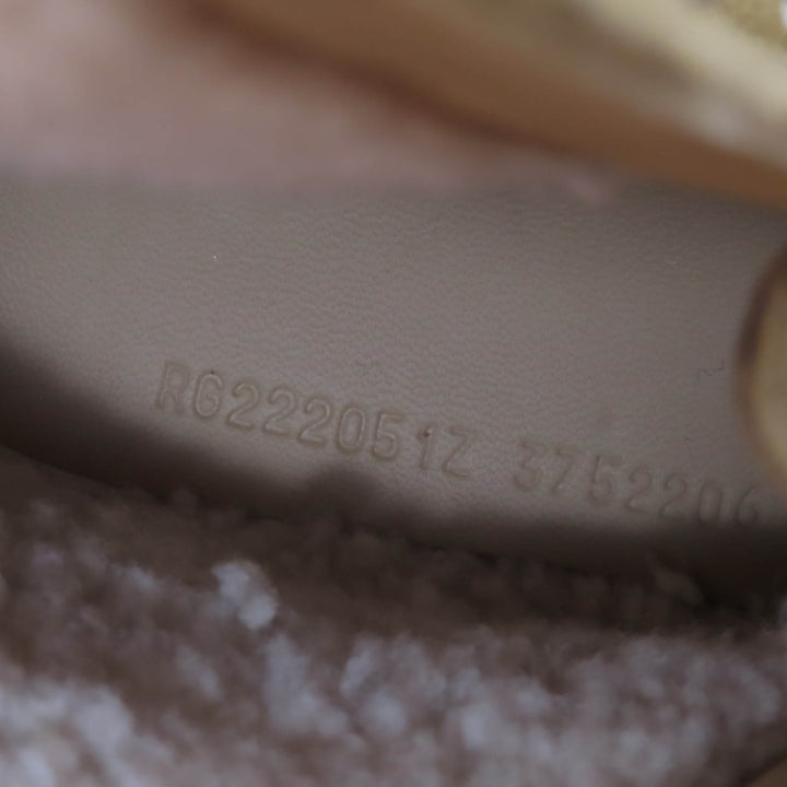 未使用品★HERMES エルメス 22AW フロコン レースアップ ムートン ハイカットスニーカー ブラウン 37.5 箱・保存袋付き イタリア製