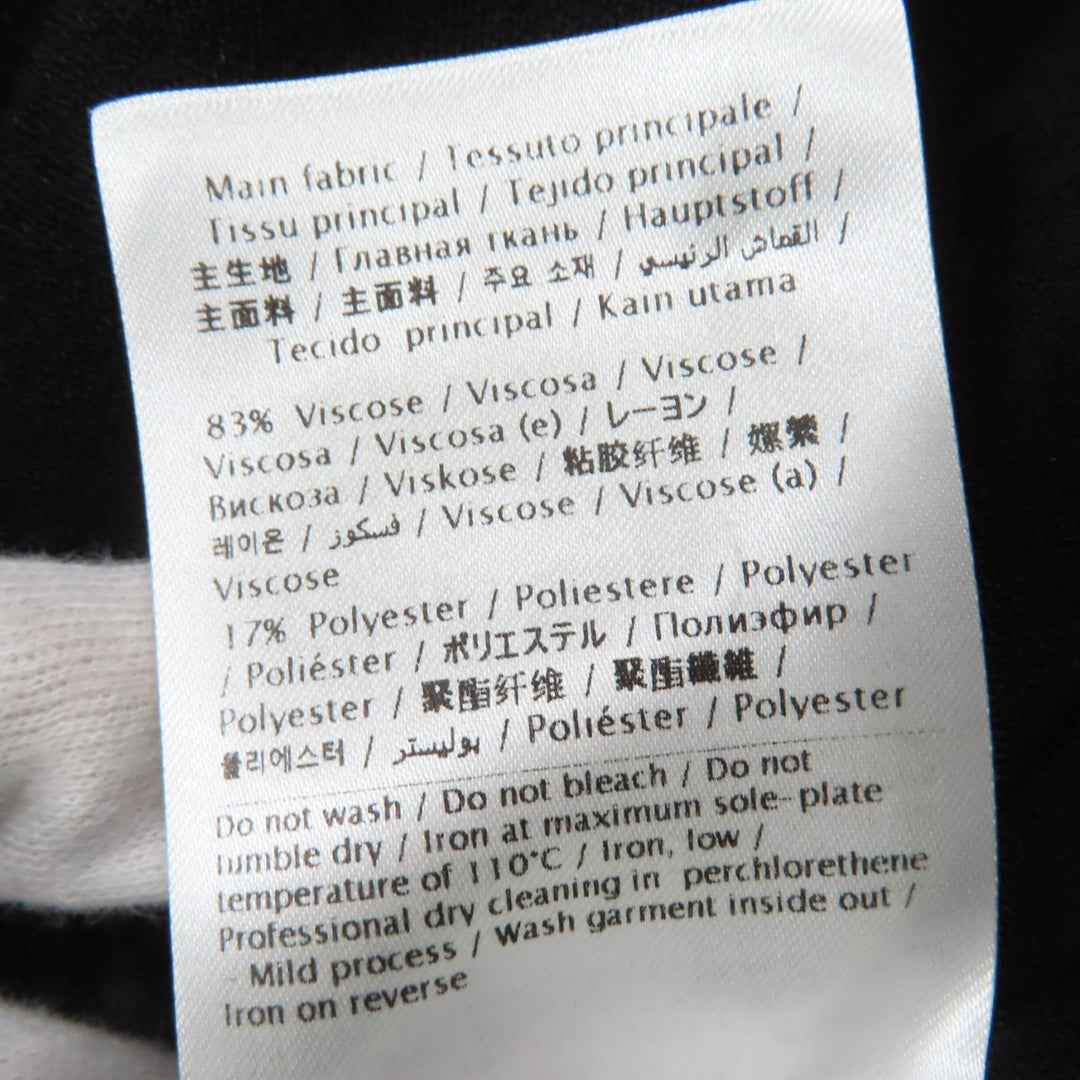 極美品☆VALENTINO ヴァレンティノ 22AW Vロゴデザイン 半袖 ニットドレス ワンピース ブラック S イタリア製 正規品 レディース