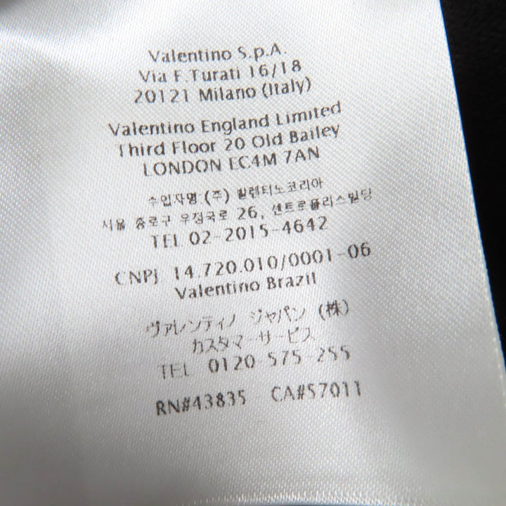 極美品☆VALENTINO ヴァレンティノ 22AW Vロゴデザイン 半袖 ニットドレス ワンピース ブラック S イタリア製 正規品 レディース
