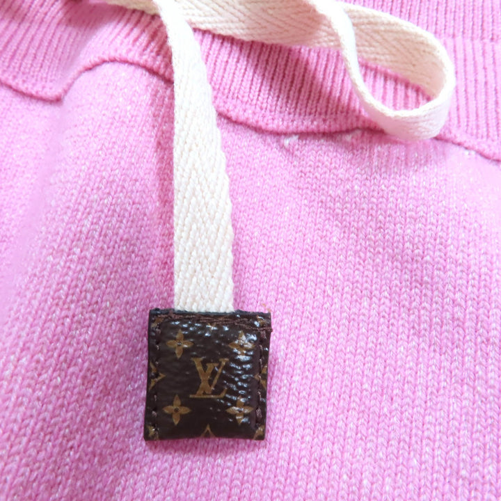 極美品◇LOUIS VUITTON ルイヴィトン カシミヤ88％ ポケットロゴ刺繍 コードトップモノグラム ショートパンツ ピンク XS 正規品