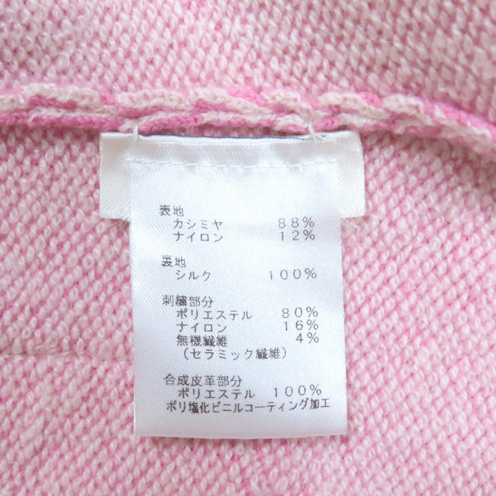 極美品◇LOUIS VUITTON ルイヴィトン カシミヤ88％ ポケットロゴ刺繍 コードトップモノグラム ショートパンツ ピンク XS 正規品