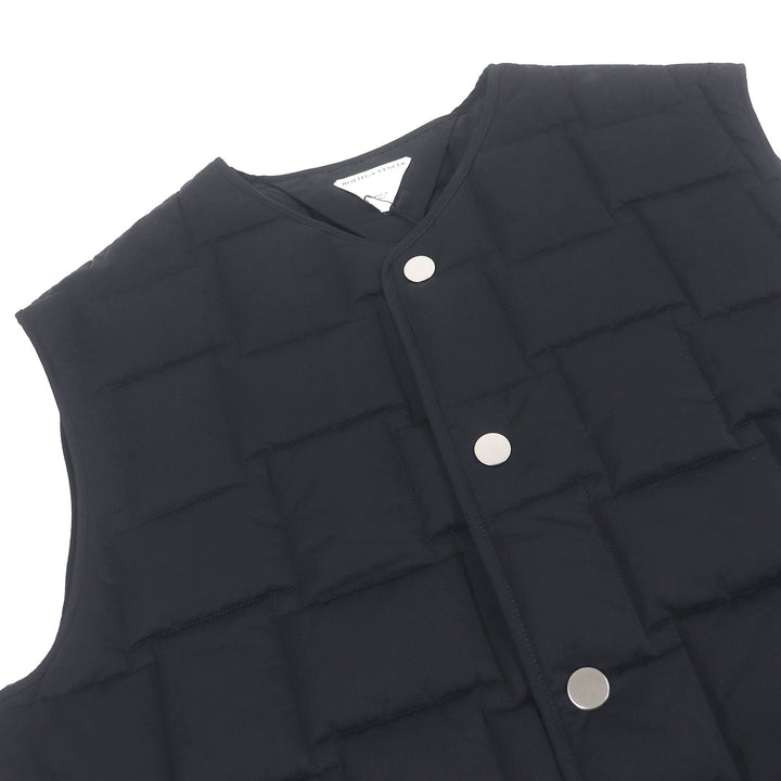 未使用品□BOTTEGAVENETA ボッテガヴェネタ 22SS 700402 Intrecciato Down Vest 中綿入 パテッドベスト ブラック XXL イタリア製 正規品