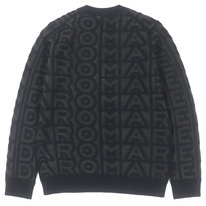 未使用品▼FENDI MARC JACOBS フェンディ マークジェイコブス 2022年製 FZX131 ロゴ総柄 クルーネック ニットセーター 50 正規品 メンズ