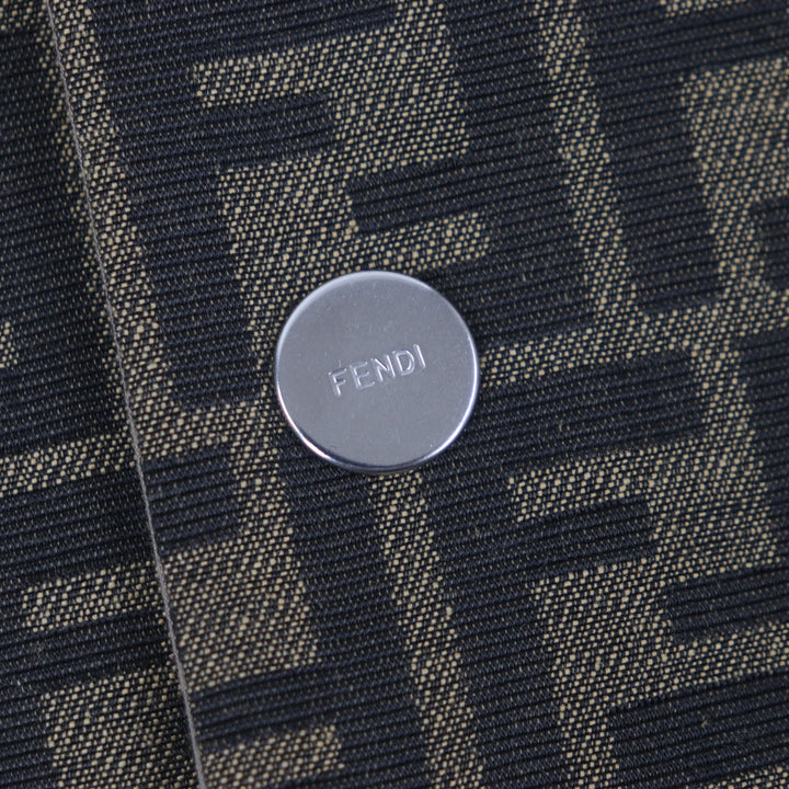 未使用品▼FENDI フェンディ 2023年製 FF0741 FFロゴ ズッカ柄 レザー使い リバーシブル トレンチコート ベージュ 50 伊製 正規品 メンズ