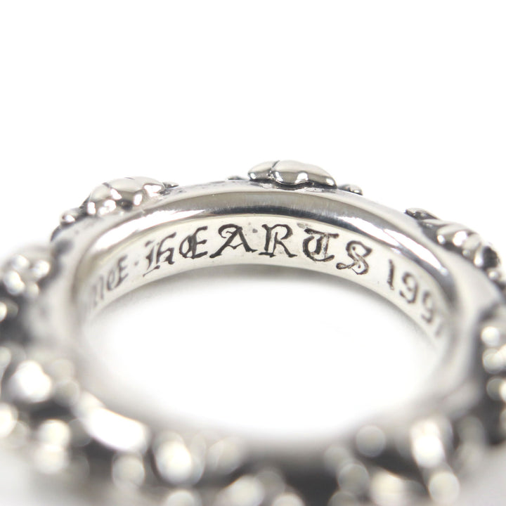 美品▼CHROME HEARTS クロムハーツ CROSS BAND クロスバンドリング 925 指輪 シルバー 日本サイズ15号相当 重量11.9g メンズ