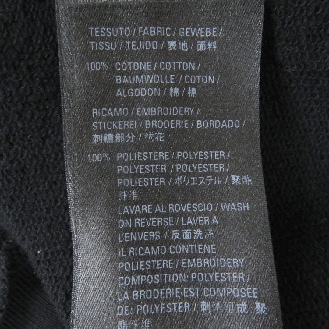 美品□BALENCIAGA バレンシアガ 2021年製 675003 ロゴ刺繍 エンブロイダリー プルオーバーパーカー フーディー ブラック 1 正規品 メンズ