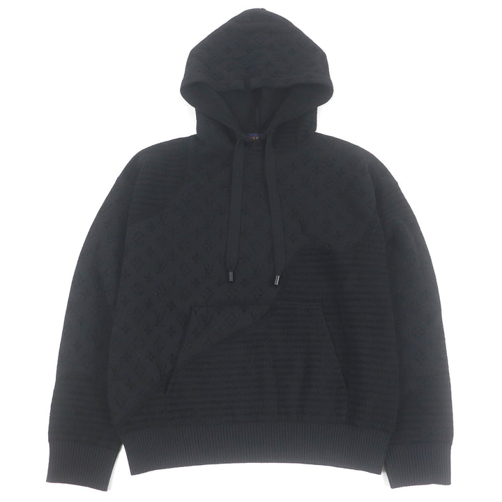 極美品□LOUIS VUITTON ルイヴィトン 25SS 1AHCMW グラフィック ジャカードフーディ モノグラム ニットパーカー S 正規品 定価337700円