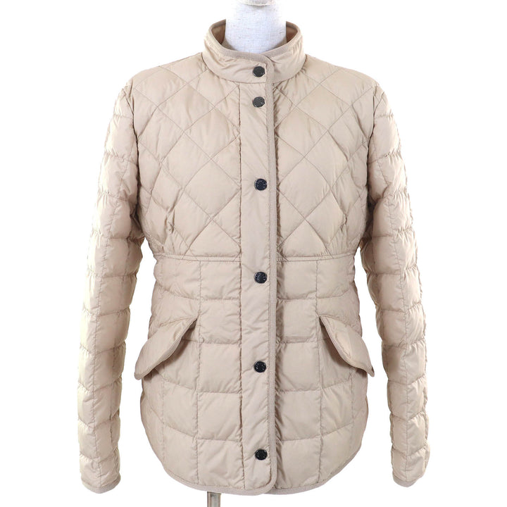 未使用品△MONCLER モンクレール 24SS COURLIS ロゴワッペン キルティング ライト ダウンジャケット サンドベージュ 2 正規品 レディース