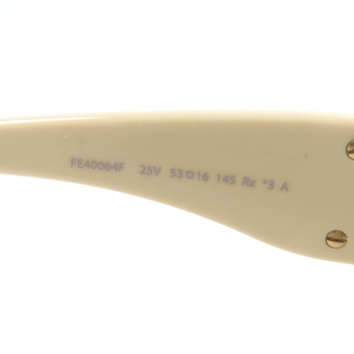 極美品☆FENDI フェンディ FE40064F サングラス アイウェア ベージュ ゴールド金具 53□16 145 度入り ケース付き フランス製 レディース