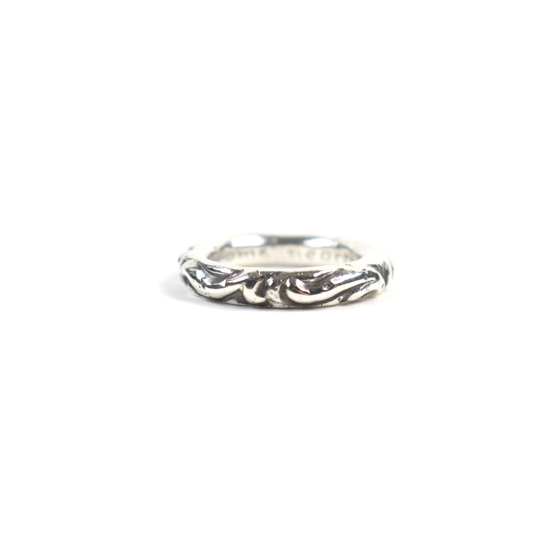 美品○CHROME HEARTS クロムハーツ SCRL BAND スクロールバンドリング 925 リング・指輪 シルバー 日本サイズ15号相当 重量9.4g メンズ