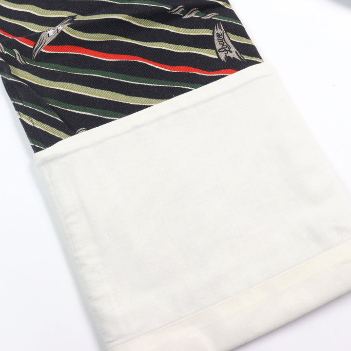 美品○LOEWE×Paulas Ibiza ロエベ×パウラズイビザ H2282480IB ロゴ刺繍 レザーパッチ付フィッシャーマンパンツ 総柄44 正規品 メンズ