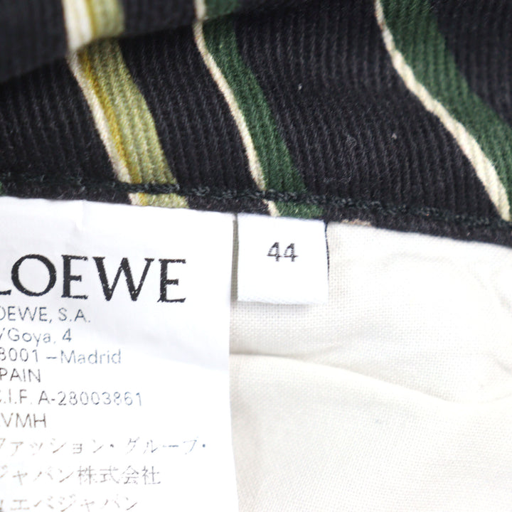 美品○LOEWE×Paulas Ibiza ロエベ×パウラズイビザ H2282480IB ロゴ刺繍 レザーパッチ付フィッシャーマンパンツ 総柄44 正規品 メンズ