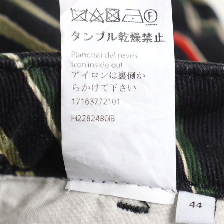 美品○LOEWE×Paulas Ibiza ロエベ×パウラズイビザ H2282480IB ロゴ刺繍 レザーパッチ付フィッシャーマンパンツ 総柄44 正規品 メンズ