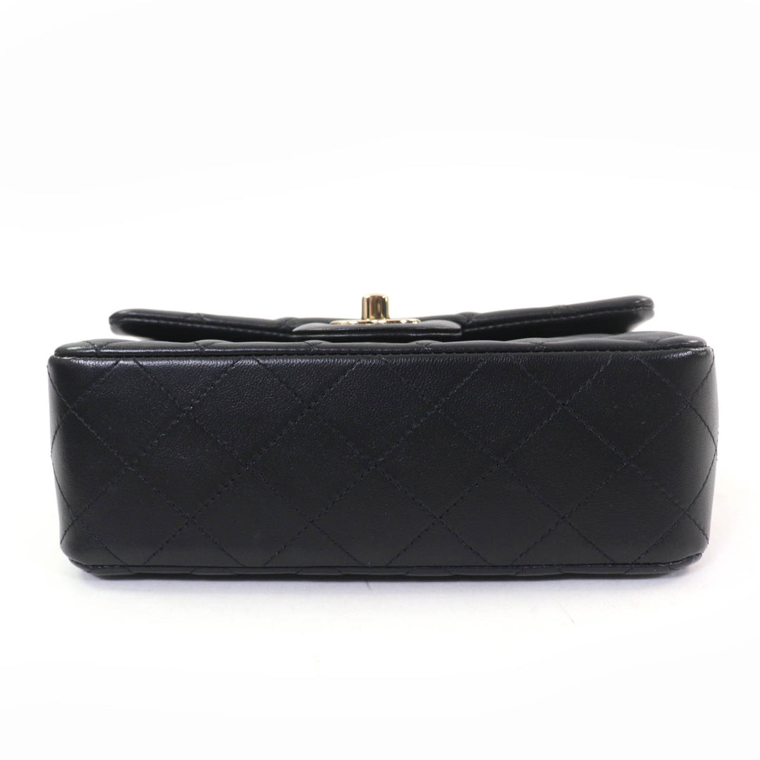 未使用品☆CHANEL シャネル A69900 ミニマトラッセ 20 ラムスキン ランダムシリアル チェーン ショルダーバッグ ブラックゴールド金具