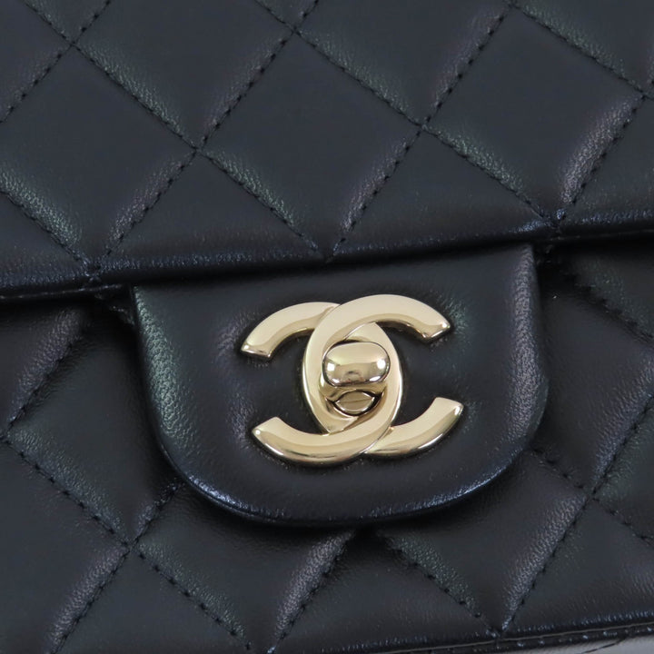 未使用品☆CHANEL シャネル A69900 ミニマトラッセ 20 ラムスキン ランダムシリアル チェーン ショルダーバッグ ブラックゴールド金具