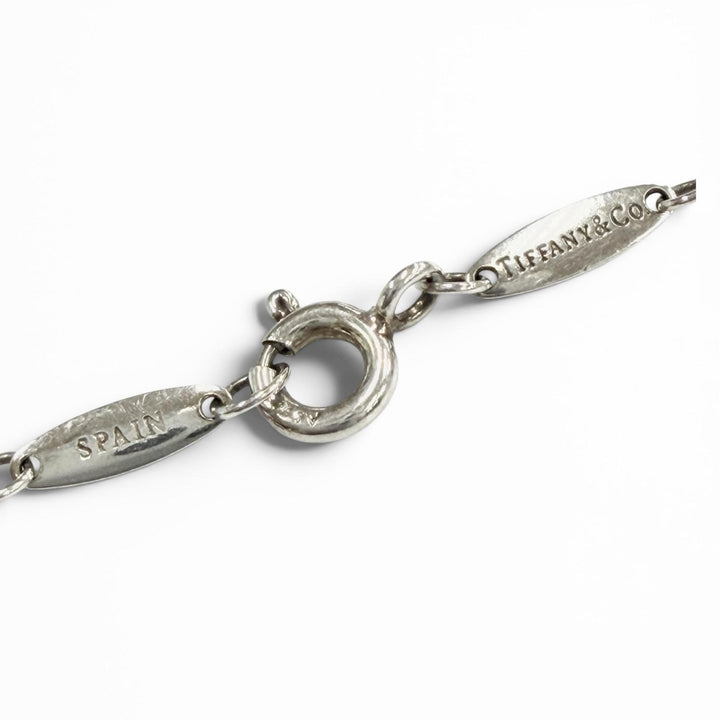 美品△TIFFANY&amp;Co. ティファニー エルサペレッティ カラー バイ ザ ヤード ピンク サファイヤ ブレスレット AG925 重量1.0g レディース