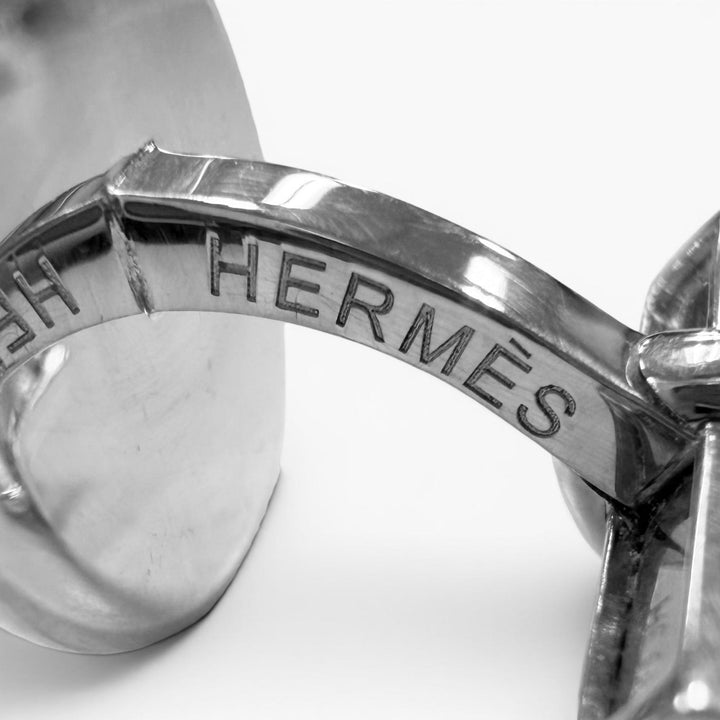 極美品□HERMES エルメス AG925 セリエモチーフ クルードセル カフスボタン カフリンクス シルバー フランス製 重量13.23g メンズ 箱付き