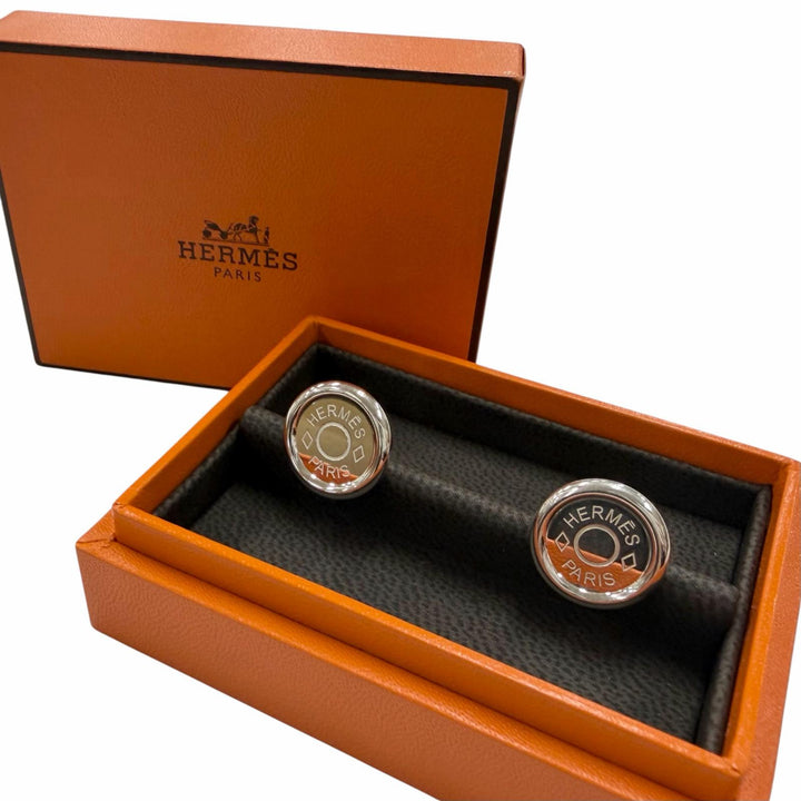 極美品□HERMES エルメス AG925 セリエモチーフ クルードセル カフスボタン カフリンクス シルバー フランス製 重量13.23g メンズ 箱付き