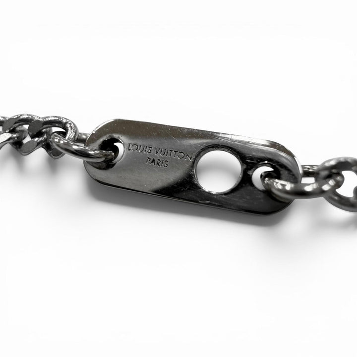 美品□LOUIS VUITTON ルイヴィトン 2022年製 M00911 ネックレス・LVアワード ペンダント アクセサリー シルバー ブラック イタリア製