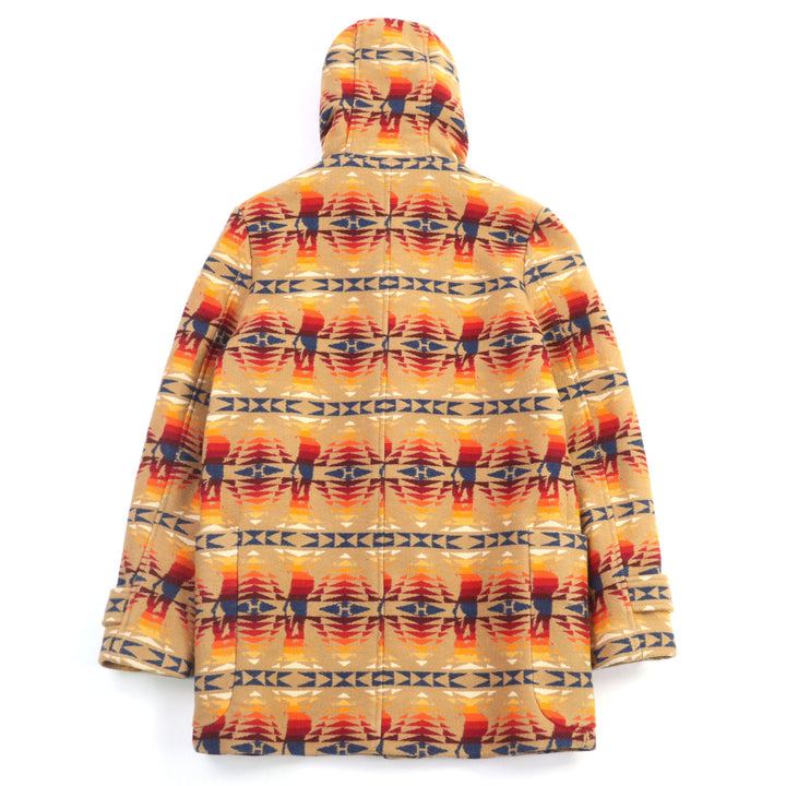 極美品○HYSTERIC GLAMOUR PENDLETON ヒステリックグラマー ペンドルトン 0234AC03 HYS TIMES総柄 ダッフルコート S 正規品 定価121000円