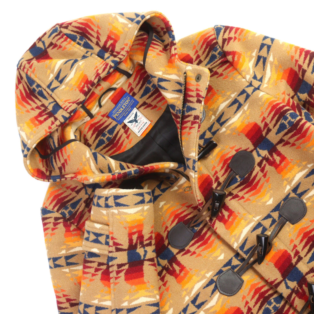 極美品○HYSTERIC GLAMOUR PENDLETON ヒステリックグラマー ペンドルトン 0234AC03 HYS TIMES総柄 ダッフルコート S 正規品 定価121000円