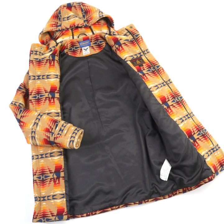 極美品○HYSTERIC GLAMOUR PENDLETON ヒステリックグラマー ペンドルトン 0234AC03 HYS TIMES総柄 ダッフルコート S 正規品 定価121000円