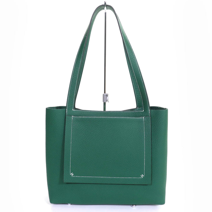 美品☆HERMES エルメス カバセリエ 31 トリヨンクレマンス ヴェールモワイヤン トートバッグ W刻印 保存袋付き フランス製 レディース