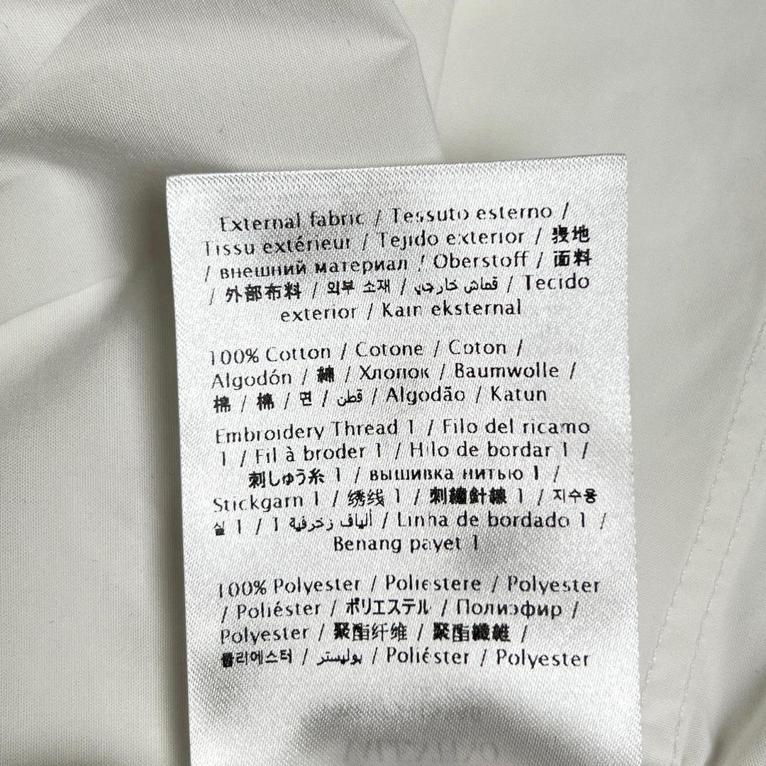美品▲VALENTINO ヴァレンティノ WB0AB3155A6 コットン100% ビーズ付 長袖シャツ ホワイト 42 イタリア製 正規品 レディース