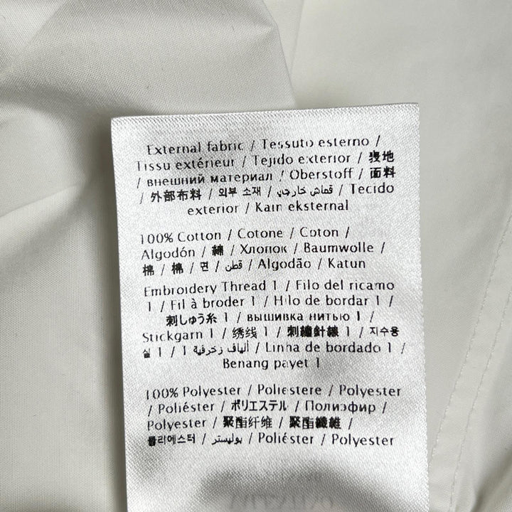美品▲VALENTINO ヴァレンティノ WB0AB3155A6 コットン100% ビーズ付 長袖シャツ ホワイト 42 イタリア製 正規品 レディース