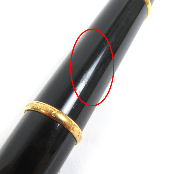良品□Cartier カルティエ ディアボロ ドゥ カルティエ ブルージェムストーン ツイスト式 ボールペン ブラック ゴールド 筆記確認済み
