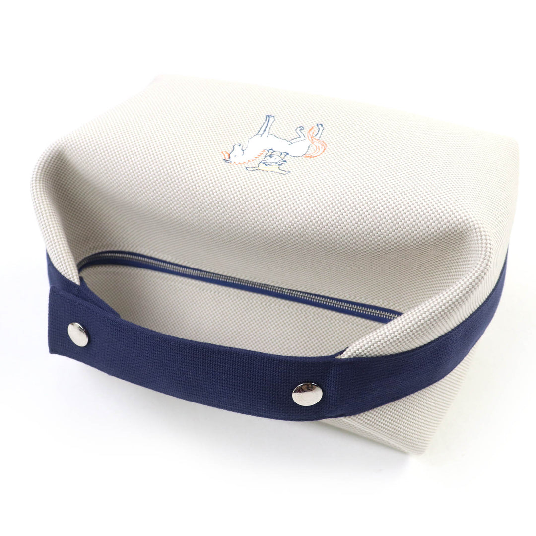 未使用品☆HERMES エルメス ブリッド・ア・ブラック カブリオル GM コットン100％ シルバー金具 セリエボタン ハンドバッグ グリペール