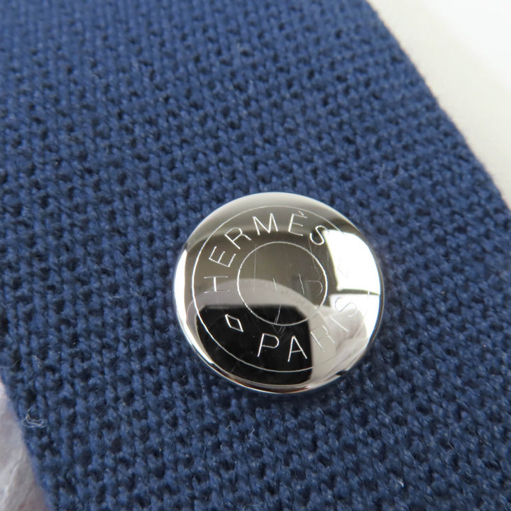 未使用品☆HERMES エルメス ブリッド・ア・ブラック カブリオル GM コットン100％ シルバー金具 セリエボタン ハンドバッグ グリペール