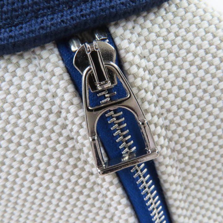 未使用品☆HERMES エルメス ブリッド・ア・ブラック カブリオル GM コットン100％ シルバー金具 セリエボタン ハンドバッグ グリペール
