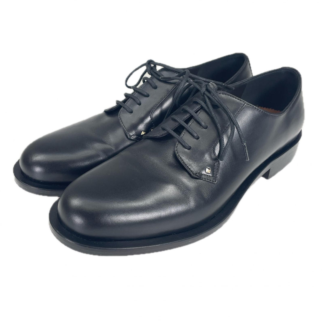 美品▲Valentino Garavani ヴァレンティノガラヴァーニ BDJ56RW スタッズ レザーシューズ ブラック 38 保存袋付き イタリア製 レディース