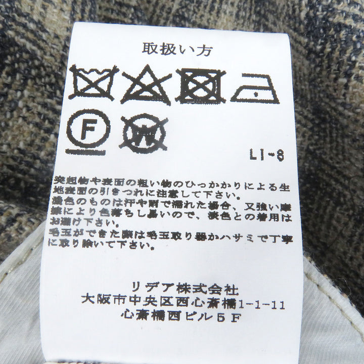 極美品□LARDINI ラルディーニ シングル アンコンジャケット テーラードジャケット ベージュ ネイビー 44 イタリア製 正規品 メンズ