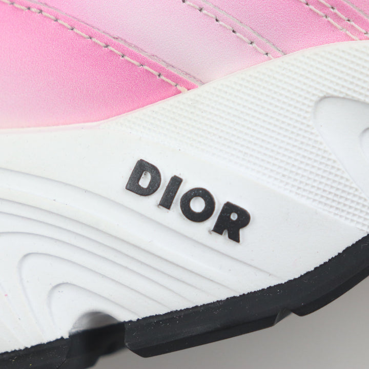 未使用品▼DIOR ディオール オム 3SN260YUR SNEAKERS レザー メッシュ ローカットスニーカー ピンク ホワイト 41 イタリア製 メンズ