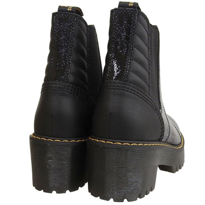 未使用品▲Dr.Martens ドクターマーチン ROZALIE ロザリー サイドゴア チェルシー パテントレザー ブーツ ブラック UK5 箱付 レディース