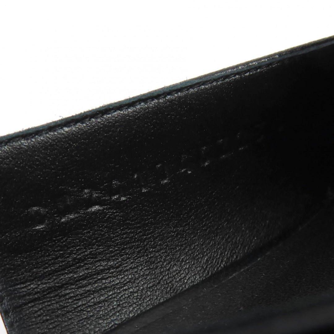 美品☆HERMES エルメス アンフィニ シルバー金具 ストラップ スリングバック レザー パンプス ブラック36 箱・保存袋付 伊製 レディース