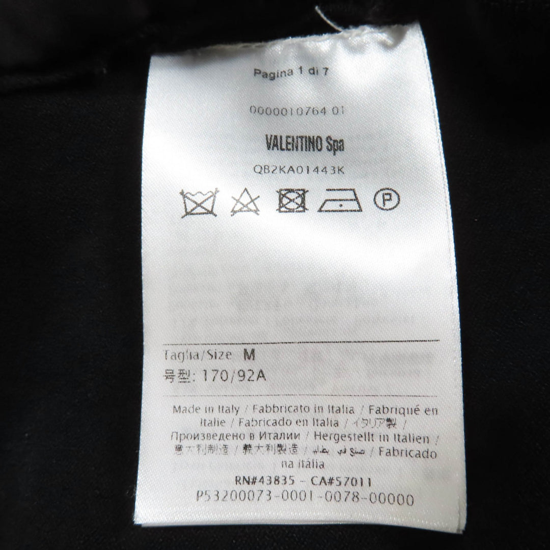 美品☆VALENTINO ヴァレンティノ QB2KA01443K レース切り替え 長袖 ニット カーディガン ブラック M イタリア製 正規品 レディース