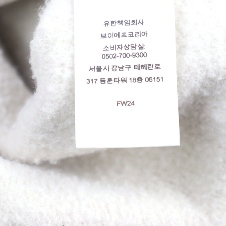 美品○Supreme シュプリーム 24AW Box Logo Hooded Sweatshirt ボックスロゴ 2024刺繍 裏起毛 パーカー アイボリー S 正規品 メンズ