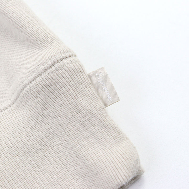 美品○Supreme シュプリーム 24AW Box Logo Hooded Sweatshirt ボックスロゴ 2024刺繍 裏起毛 パーカー アイボリー S 正規品 メンズ