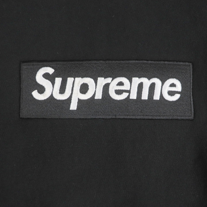 美品▼Supreme シュプリーム 24AW Box Logo Hooded Sweatshirt ロゴワッペン付 裏起毛 プルオーバー パーカー M カナダ製 正規品 メンズ