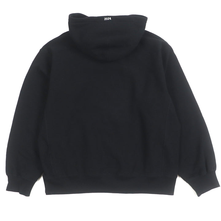美品▼Supreme シュプリーム 24AW Box Logo Hooded Sweatshirt ロゴワッペン付 裏起毛 プルオーバー パーカー M カナダ製 正規品 メンズ