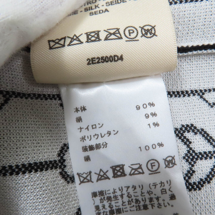 極美品☆HERMES エルメス 22SS 2E2500D4 シルク ホースビット 半袖 ニット ワンピース ブラック系 36 イタリア製 正規品 レディース