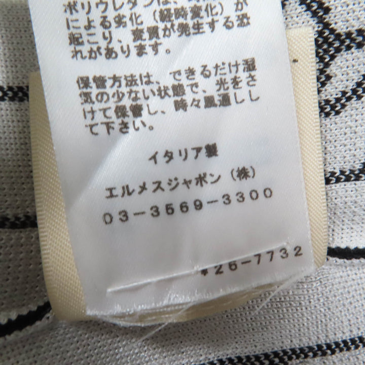 極美品☆HERMES エルメス 22SS 2E2500D4 シルク ホースビット 半袖 ニット ワンピース ブラック系 36 イタリア製 正規品 レディース